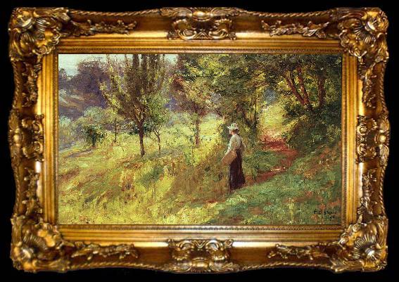 framed  Theodore Clement Steele Berry Picker, ta009-2